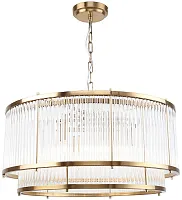 Люстра подвесная Two-one 2143/05/06P Stilfort прозрачная на 6 ламп, основание бронзовое в стиле современный Люстра подвесная Two-one 2143/05/06P Stilfort прозрачная на 6 ламп, основание бронзовое в стиле современный